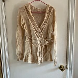 sleeping on snow knit hoodie